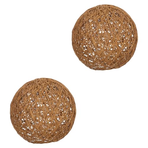 Tofficu 2 Stück Rattan Lampenschirm Kugelform Deckenleuchte Tischleuchte Robuste Langlebige Lichtabdeckung Dekorativer Diffusor für Wohnräume Hellbraun für Wohnzimmer Schlafzimmer Tofficu 2 Stück Rattan Lampenschirm Kugelform Deckenleuchte Tischleuchte Robuste Langlebige Lichtabdeckung Dekorativer Diffusor für Wohnräume Hellbraun für Wohnzimmer Schlafzimmer von Tofficu