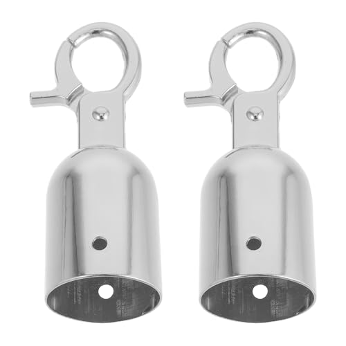 Tofficu 2 Stück Seilendstopper Zinklegierung Robuste Absperrseil Haken für Warteschlangen Handläufe und Barrieren Einfache Installation ohne Werkzeuge für Massenkontrolle von Tofficu