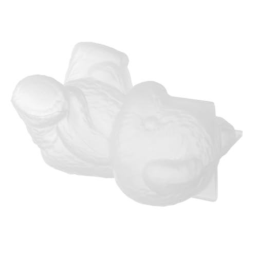 Tofficu 2 Stück Silikonform tragen Kerzen machen Form Bärenschokoladenformen Bär Backform Cupcake-Topper-Form Bär Silikonformen für Fondant Seifenformen aus Harz Kieselgel Weiß von Tofficu