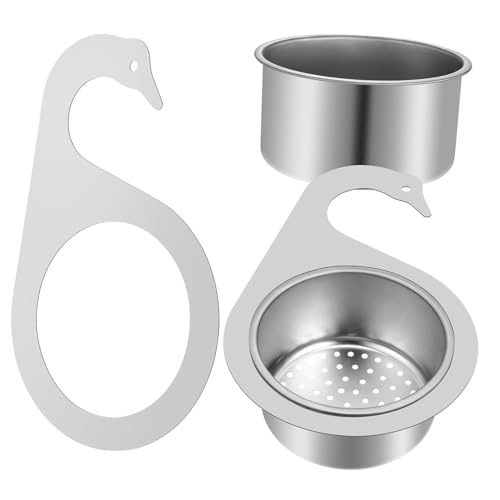 Tofficu 2 Stück Spüle Filterkorb Entleeren Swan Spülbecken-siebkorb Ablaufsieb Für Küchenspüle Abflusskorbsieb Für Die Spüle Fänger Spüle Sieb Silver Rostfreier Stahl von Tofficu