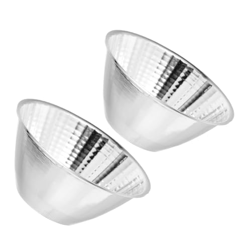Tofficu 2 Stück Taschenlampen Reflektorbecher LED Lichtreflektorbecher Ersatz Reflektorring Ersatz Für Scheinwerfer Reflektorring Ersatz Für Taschenlampenreflektoren Silber von Tofficu