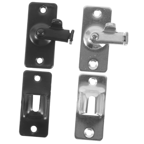 Tofficu 2 Stück Teiliges Edelstahl Riegel Sicherer Schiebetür Türriegel für Haustür Fenster Haustier Schutz Kompakt Langlebig Einfach zu Montieren von Tofficu