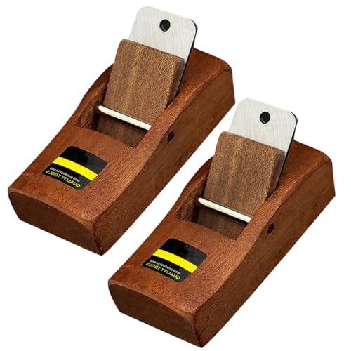 Tofficu 2 Stück Teiliges Kompakt Scharf Langlebig für Holzplatten und Gipskarton Handlicher Einhandhobel für Holzarbeiten Anfänger Praktisches DIY Schreiner werkzeug in Holzfarbe von Tofficu