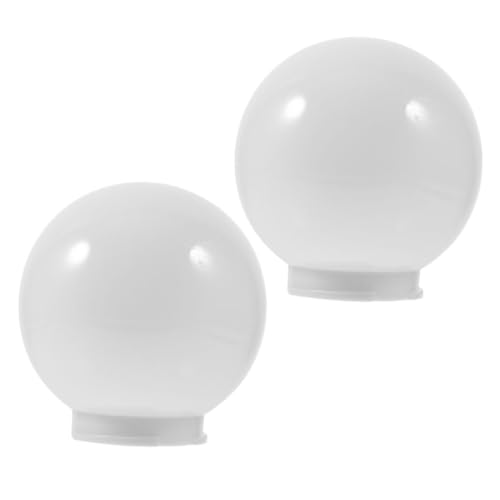 Tofficu 2 Stück Teiliges Lampenschirme Kugel Ersatz Lampenabdeckung Ømm Modernes Design Witterungsbeständig Einfache Passend für Außenlampen und Gartenleuchten von Tofficu