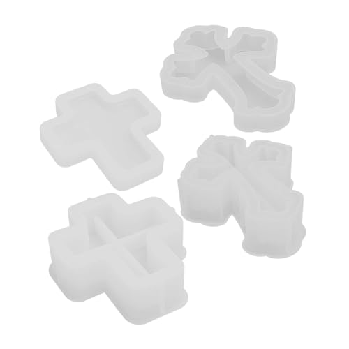 Tofficu 2 Stück Teiliges Silikonform Kreuzform mit Deckel für Resin Abform DIY Aufbewahrungsbox Bastelset Vielseitig für Schmuck Kerzen und Dekoration von Tofficu