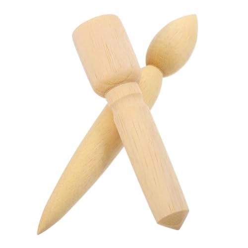 Tofficu 2 Stück Teiliges Töpferwerkzeug Holz Modellierhammer Tragbar Leicht Skulptur Spout Modifier DIY Töpferzubehör für Anfänger und Profi Tonformung und Trimmen von Tofficu