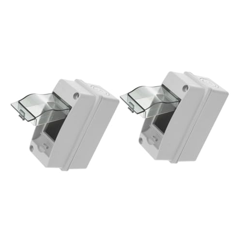 Tofficu 2 Stück Teiliges Verteilerschutzgehäuse Wasserdichtes Abs PC Schutzgehäuse mit Transparentem Fenster Wege Stromverteilerbox für Innen und Außenbereich Geeignet Langlebig und von Tofficu