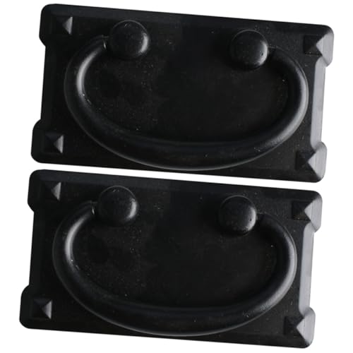 Tofficu 2 Stück Teiliges Vintage Schubladengriffe Antike Ring Möbelgriffe für Kommode Schrank Tür Dresser Pulls in Schwarz Robust und Dekorativ für Küche Wohnzimmer Schlafzimmer von Tofficu