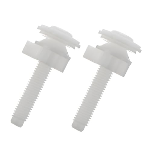 Tofficu 2 Stück Toilettensitz Schrauben Kunststoff Ersatz Befestigung Wc Deckel Schrauben mit Dichtung Leicht Robust Stabil für Vielfältige Toilettensitze Badezimmer Zubehör von Tofficu