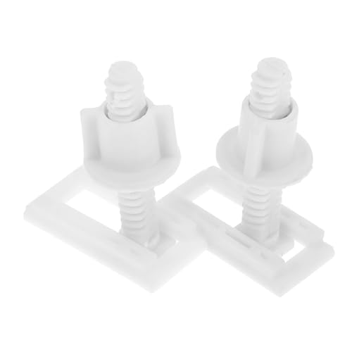 Tofficu 2 Stück Toilettensitz Schrauben Set mit Kunststoffschrauben und Gummi Expansionsdübeln Schnelle Montage Kompatibel für Viele Wc modelle Stabile Befestigung Einfache Installation von Tofficu