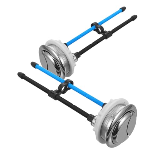 Tofficu 2 Stück Toilettenspülknopf Doppelspülung Verstellbarer Runder Wassertank Ersatzknopf mit Verlängerter Schraube Einfache Montage Kompatibel für Diverse Wc spülkästen Elegantes von Tofficu