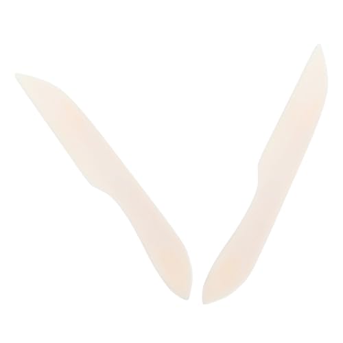Tofficu 2 Stück Tonschnitt Knochenordner für Papier handgefertigtes Handwerkswerkzeug Ordner aus Knochenpapier faltbares Buchbindegerät Origami-Knochen-Ordner Rinderknochen Beige von Tofficu