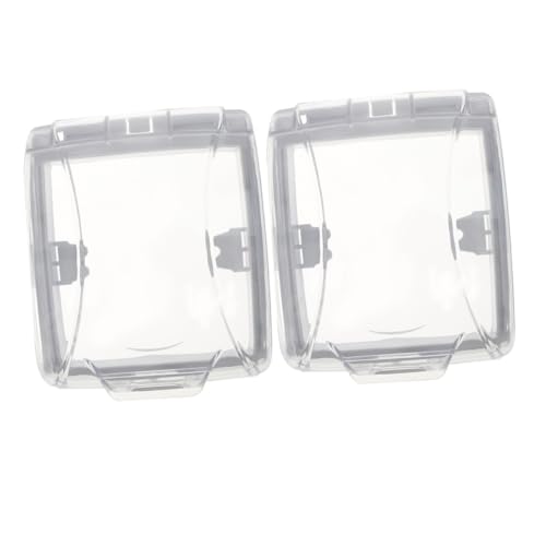 Tofficu 2 Stück Transparente Türgong Regenhülle Wasserdichte Regenschutzabdeckung für Türklingel und Zutrittskontrollgerät Praktische Einfache Montage Wetterfeste Schutzhaube für von Tofficu