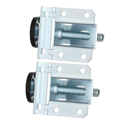 Tofficu 2 Stück Verstellbare Möbelbeine aus Stahl Schwerlast Nivellierfüße für Schränke und Tische Boden Schützend Verstellbare Schraubfüße für Unebene Böden Silberfarben von Tofficu