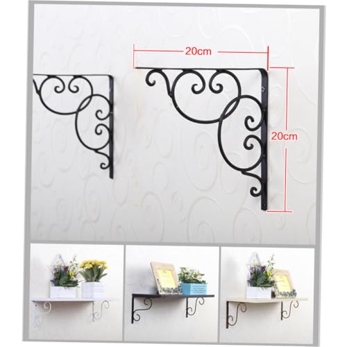 Tofficu 2 Stück Weiße Robuste Wandregalhalterung aus Langlebigem Eisen Dreieckiges Blumenmuster Inklusive Schrauben Geeignet für Bücherregal Calpboard Set Box und Wandmontage Tofficu 2 Stück Weiße Robuste Wandregalhalterung aus Langlebigem Eisen Dreieckiges Blumenmuster Inklusive Schrauben Geeignet für Bücherregal Calpboard Set Box und Wandmontage von Tofficu