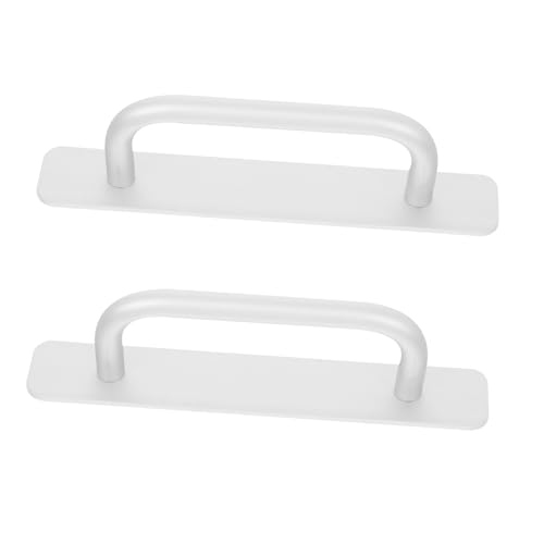 Tofficu 2 Stücke Aluminiumlegierung Türgriffe Selbstklebend Bohrfrei Schiebetürgriffe für Scheunentor Fenster Schrank Schublade Balkon mit Einfacher Montage und Kratzschutz Langlebig und von Tofficu