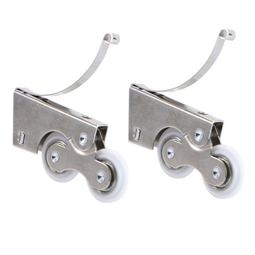 Tofficu 2 Stücke Schiebetürrollen Doppelrollen aus Premium Materialien Langlebige Türläufer für Kleiderschrank Möbel und Scheunentor Einfache Montage Rostfrei Geräuscharm Passend für von Tofficu