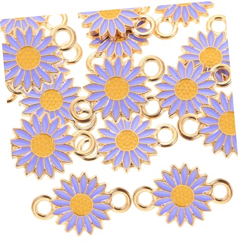 Tofficu 20 Stück Sonnenblumen Verbinder aus Langlebiger Legierung Bunte DIY Schmuckanhänger für Halsketten Armbänder und Kreative Bastelprojekte von Tofficu
