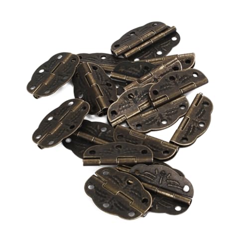 Tofficu 20 Stück Teiliges Mini Eisen Scharnierset Bronze Gravur Vintage Stil Robuste Klappenscharnier für Schmuckkästen Möbelrestauration und Bastelprojekte Inklusive Schrauben Tofficu 20 Stück Teiliges Mini Eisen Scharnierset Bronze Gravur Vintage Stil Robuste Klappenscharnier für Schmuckkästen Möbelrestauration und Bastelprojekte Inklusive Schrauben von Tofficu