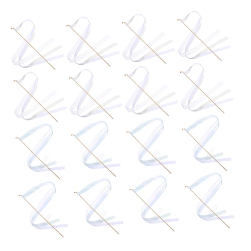 Tofficu 20 Stück Teiliges Spitzen-ribbon-Zauberstab mit Glöckchen Farbenfrohe Partydekoration für Hochzeit Geburtstag Feier Interaktive Fee Sticks mit Klingelgeräusch Vielseitig Einsetzbar von Tofficu