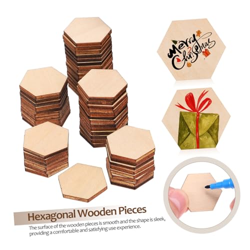 Tofficu 200 Stück Sechseckige Holzstücke aus Buchenholz Unbehandelte Holzscheiben für DIY Basteln Hochzeits Weihnachtsdeko Vielseitige Holzformen für Kreative Handarbeiten Tofficu 200 Stück Sechseckige Holzstücke aus Buchenholz Unbehandelte Holzscheiben für DIY Basteln Hochzeits Weihnachtsdeko Vielseitige Holzformen für Kreative Handarbeiten von Tofficu