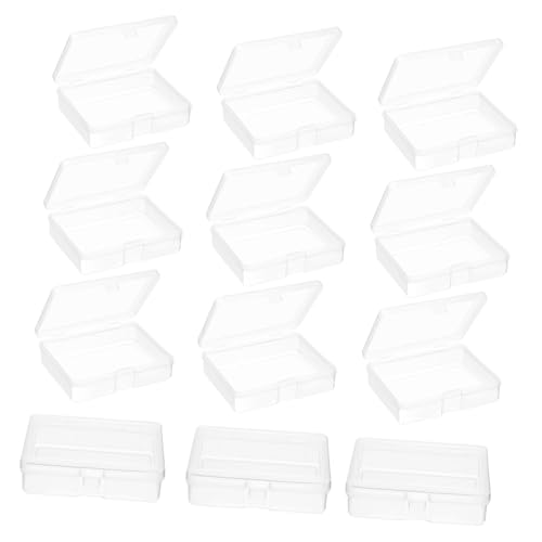Tofficu 24 Stück Teiliges Mini Kunststoff Aufbewahrungsbox Transparente Verpackungsboxen Langlebig Stapelbar für Schmuck Perlen und Kleine Gegenstände von Tofficu