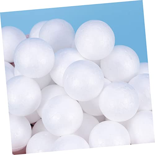 Tofficu 240 Stück Polystyrol Bastelkugeln Weiß Solide Runde DIY Bastelmaterial Für Hochzeitsdeko Festliche Ornamente Modellbau Und Kreative Handwerksprojekte von Tofficu