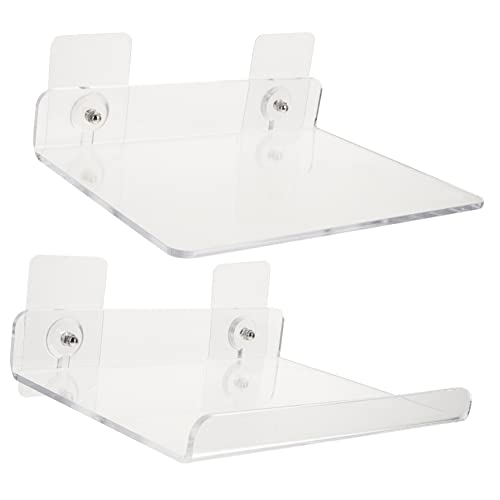 Tofficu 2Stücke Wandregal Ohne Bohren Lagergestell Für Badezimmer Und Wandhalterung Für Utensilien Und Zubehör Transparentes Design von Tofficu