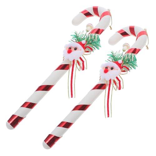 Tofficu 2stücke Plastik Zuckerstangen Baumschmuck Zum Aufhängen Für Weihnachten Fenster Und Türen Dekoration Party Geschenke von Tofficu