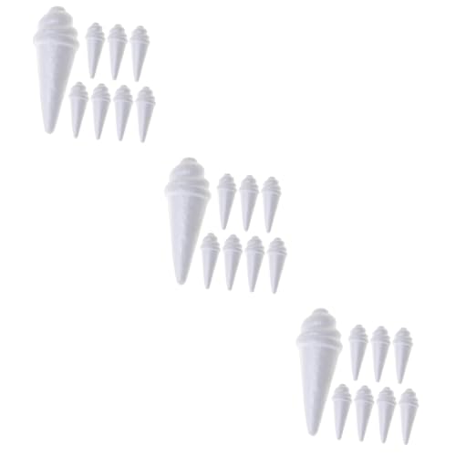 Tofficu 3 Sätze Schaumeis Creme Ice Cream Mold Schaumstoffmodelle Modell Aus Schaumstoff Selber Machen DIY Liefert Eismodell Für DIY Party- -Modelle DIY Bastelmodell Weiß 8 Stücke * 3 von Tofficu