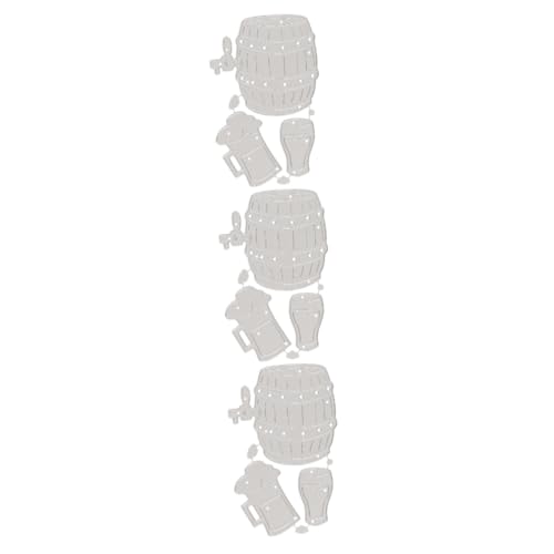 Tofficu 3 Sets DIY Oktoberfest Messerform Aus Metall Und Kohlenstoffstahl Papierkunst Präge Ätz Und Schneidemesserform Klebeband Für Scrapbooking Zubehör Bierkrug Stanzspender von Tofficu