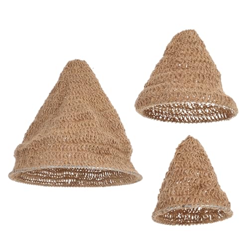 Tofficu 3 Stück Boho Lampenschirme Handgewebt Jute Seil Deckenlampenschirm Rustikal Langlebig Sanftes Licht Für Restaurant Hotel Innenbereich Dekoration von Tofficu