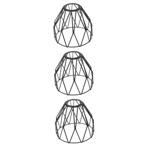 Tofficu 3 Stück Eisen Kunst Lampenschirm Zubehör für Deckenleuchte Schlichtes Haltbares Design für Warme für Esszimmer Bar und von Tofficu
