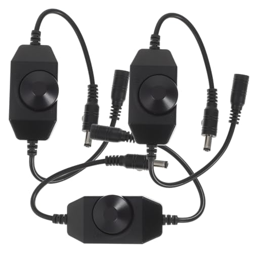 Tofficu 3 Stück LED Schalter Single Color LED Controller mit Drehregler Stufenlose Helligkeitsregelung Dc Geeignet für in Küche Schlafzimmer von Tofficu
