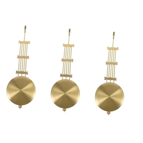 Tofficu 3 Stück Pendeluhr Ersatzpendel Langlebigem Legierungsmaterial für DIY Wanduhr Elegantes Design für Verschiedene Uhrenstile Sorgt für Präzise Zeitmessung und Ruhige von Tofficu