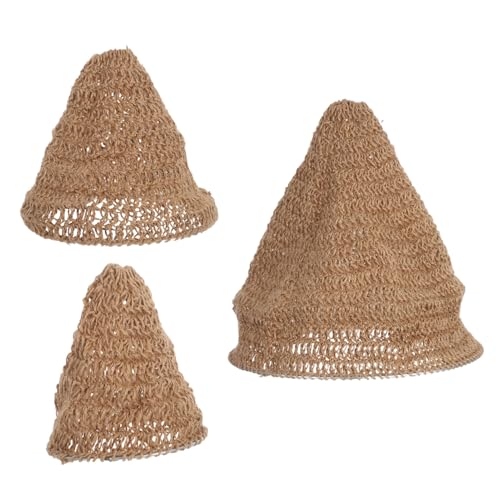 Tofficu 3 Stück Teiliges Boho Lampenschirm Handgefertigt Geflochtene Jute Hängelampe mit Natürlicher Look Blendfreies Licht für Restaurant Hotel Wohnzimmer Esszimmer von Tofficu
