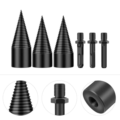 Tofficu 3 Stück Teiliges Holzspalter bohrer mit Anti rutsch rillen Titanbeschichtung Hochhärte Präziser Spaltkegel für Bohrmaschine Geeignet für Brennholz und Hartholz Effizientes Tofficu 3 Stück Teiliges Holzspalter bohrer mit Anti rutsch rillen Titanbeschichtung Hochhärte Präziser Spaltkegel für Bohrmaschine Geeignet für Brennholz und Hartholz Effizientes von Tofficu