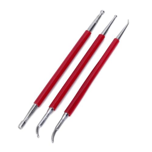 Tofficu 3 Stück Teiliges Modellierwerkzeug Set aus Rostfreiem Edelstahl Doppelseitige Köpfe Vielseitiges Wachs schnitzwerkzeug für Wachsschnitzer Bildhauer und DIY Kunsthandwerk Silber Tofficu 3 Stück Teiliges Modellierwerkzeug Set aus Rostfreiem Edelstahl Doppelseitige Köpfe Vielseitiges Wachs schnitzwerkzeug für Wachsschnitzer Bildhauer und DIY Kunsthandwerk Silber von Tofficu