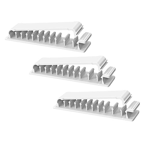 Tofficu 3 Stück Teiliges Selbstklebendes Kabelclips PC Material Kabelhalter für Schreibtisch USB Cord Organizer Einfach zu Befestigen Lösen für Büro Schlafzimmer und Zuhause Tofficu 3 Stück Teiliges Selbstklebendes Kabelclips PC Material Kabelhalter für Schreibtisch USB Cord Organizer Einfach zu Befestigen Lösen für Büro Schlafzimmer und Zuhause von Tofficu