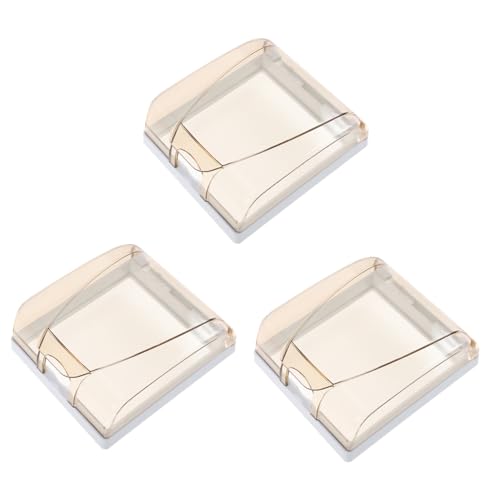 Tofficu 3 Stück Teiliges Selbstklebendes Wasserdichtes Steckdosenschutzgehäuse Aus PC Material Spritzwassergeschützt für Bad Wohnzimmer Schlafzimmer Wandsteckdosen Schutz von Tofficu