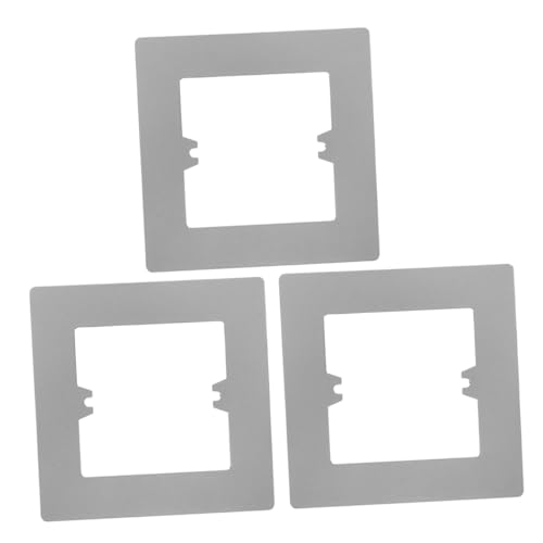 Tofficu 3 Stück Wandplatte für Steckdosen und Lichtschalter Graue Abdeckung zur Optischen Verschönerung und Reparatur von Wandöffnungen Einfache DIY Installation Langlebiges PC Material von Tofficu