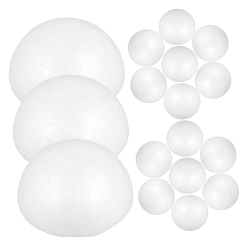 Tofficu 30 Stück Halbkugel Schaumstoffbälle für DIY Bastelmaterial Weiße Halbball Blumenarrangement Zubehör für Weihnachten und Kreative Projekte von Tofficu