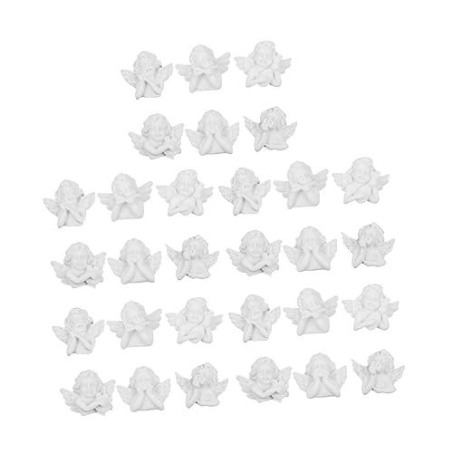 Tofficu 300 STK Kleine Engel Zubehör Handyhüllenanhänger Selber Machen Miniaturdekoration Wohnkultur Weihnachtliche Bastelverzierungen Handy-zubehör 3D Weiß Harz Empfindlich Esstisch von Tofficu