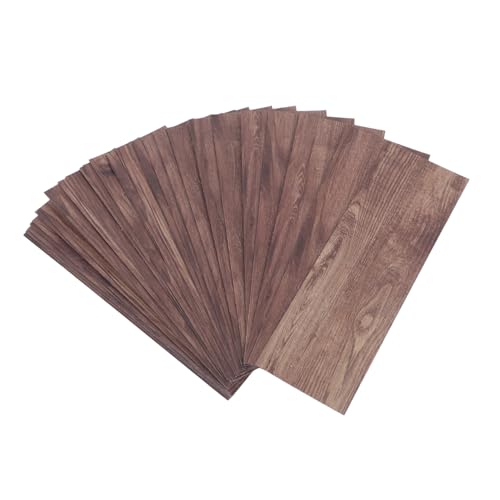 Tofficu 32 Stück Teiliges Selbstklebende Fliesenaufkleber Holzoptik Einfache Installation für Wand und Bodenrenovierung Langlebig und Kratzfest PVC für Küche und Wohnzimmer von Tofficu