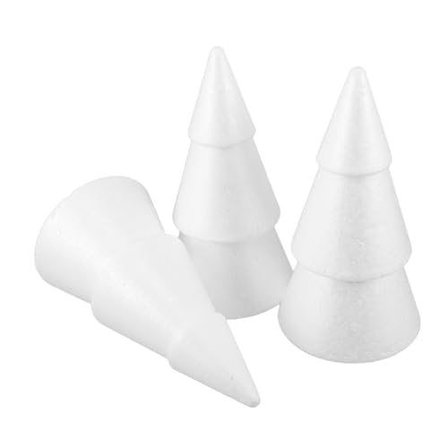 Tofficu 3stücke Schaumstoff-Weihnachtsbaum Zum Selbermachen Baum Aus Styropor in Weißer Kegelform Höhe Für Bastelprojekte Und Dekoration Von Feiertagen Tofficu 3stücke Schaumstoff-Weihnachtsbaum Zum Selbermachen Baum Aus Styropor in Weißer Kegelform Höhe Für Bastelprojekte Und Dekoration Von Feiertagen von Tofficu