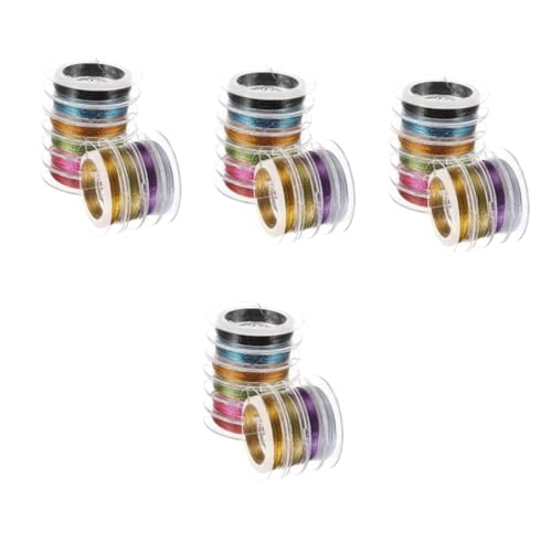 Tofficu 4 Sätze DIY liefert LED Anbieter Kettenglieder Kabel Makramee bastelzubehör bastel zubehör Schmuckherstellungszubehör kupferdraht Schneidbarer Schmuckdraht Schmuck Draht Metall von Tofficu