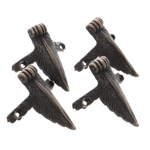 Tofficu 4 Satz Teiliges Zinklegierung Möbelbeine Vintage Metallfüße für Schmuckkästen und Möbel Stabile Dekorative Füße mit Zuverlässiger Unterstützung Einfache Montage Passend für von Tofficu