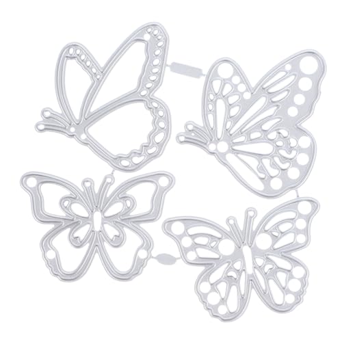 Tofficu 4 Stück Carbon Steel Butterflies Stanzschablonen Metall Stanzformen für DIY Scrapbooking Kartenherstellung Teiliges Kreative Schmetterling Prägeschablonen Langlebig Robust Tofficu 4 Stück Carbon Steel Butterflies Stanzschablonen Metall Stanzformen für DIY Scrapbooking Kartenherstellung Teiliges Kreative Schmetterling Prägeschablonen Langlebig Robust von Tofficu