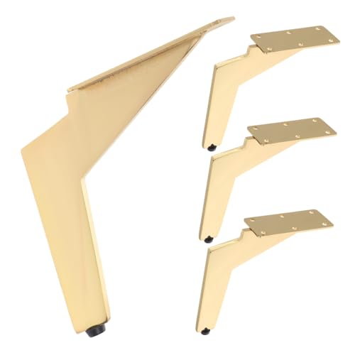Tofficu 4 Stück Goldfarbene Möbelbeine Metall Möbelfüße mit Antirutschpads für Sofa Tv Schrank Couchtisch Stabile Kratzfeste Einfache Montage Ersatzfüße Tofficu 4 Stück Goldfarbene Möbelbeine Metall Möbelfüße mit Antirutschpads für Sofa Tv Schrank Couchtisch Stabile Kratzfeste Einfache Montage Ersatzfüße von Tofficu