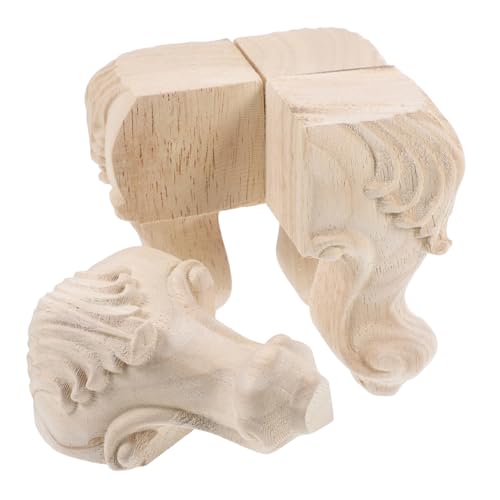 Tofficu 4 Stück Holzfüße für Möbel Europäische Tischbeine mit Verziertem Design für Sofas Schränke und Couchtische Installieren und Individuell Gestaltbar Tofficu 4 Stück Holzfüße für Möbel Europäische Tischbeine mit Verziertem Design für Sofas Schränke und Couchtische Installieren und Individuell Gestaltbar von Tofficu